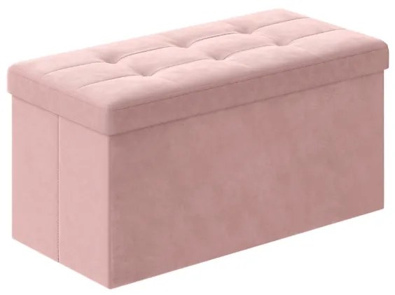 Taburet s úložným priestorom OTTOMAN 76x38 cm, ružový