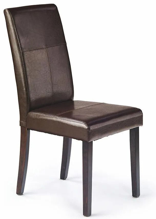 Stolička Kerry Bis drevo/ekokoža wenge/tmavá hnedá