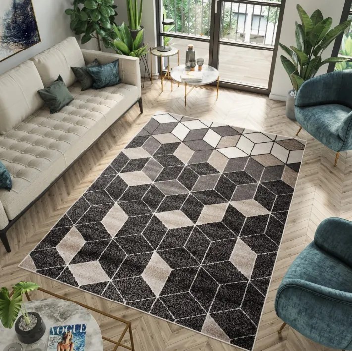 Moderný koberec Fiesta s geometrickým vzorom Šírka: 140 cm | Dĺžka: 190 cm