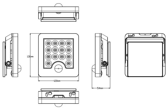 Top Light - LED Solárny nástenný reflektor HELEON S LED/5W/3,7V IP65 4000K