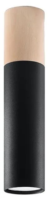 Sollux SL.0635 - Stropné svietidlo PABLO 1xGU10/40W/230V čierna