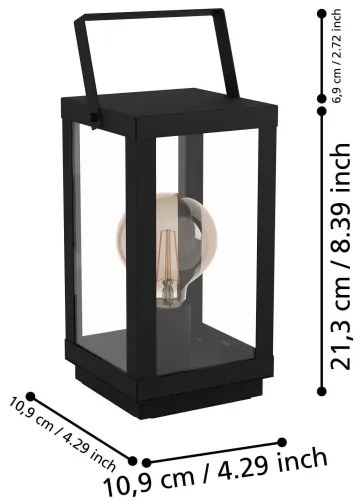 Eglo 43623 - Stolná lampa BRADFORD 1xE27/60W/230V