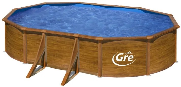 Nadzemný bazén Oceľový Imitácia Dreva 610 x 375 x 120 cm Pacific