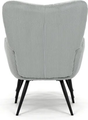 Relaxačné kreslo s podnožou AK-L7285 Sivomodrá manchester látka