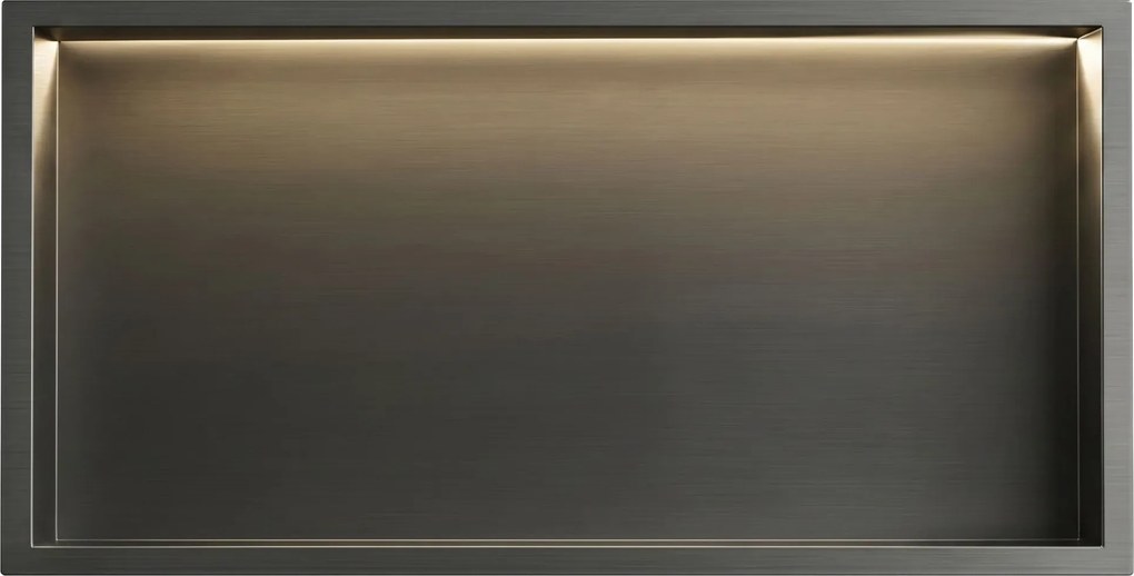 Rea Rea, kúpeľňová LED nika, 30x60cm, grafitová, REA-08563