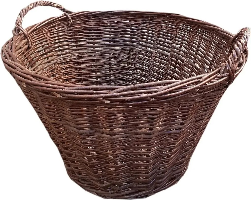 HRADIL H161 Prútený kôš na drevo ku krbu okrúhly 50 x 38 cm