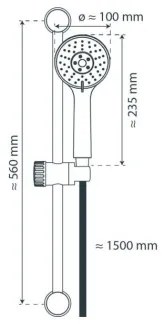 Schütte 64830 - Sprchová súprava NAPOLI lesklý chróm