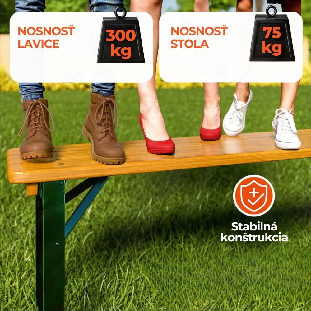 Pivný set KLASIK, 170cm, prírodná hnedá Casaria
