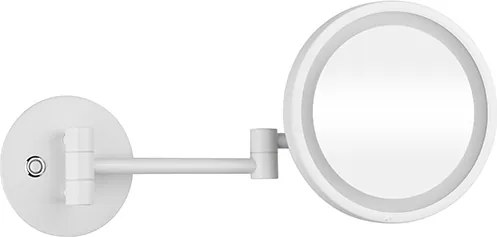 Bemeta Design WHITE: Kozmetické zrkadlo, ø 200 mm, s LED osvetlením - 112101144