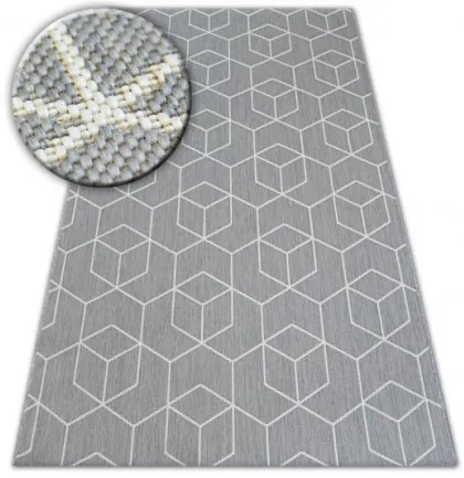 Koberec SIZAL FLAT 48655/637 Kocky 3D