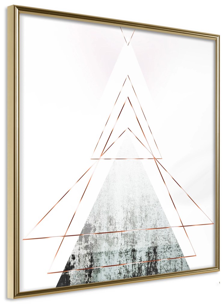 Artgeist Plagát - Geometric Abstraction (Square) [Poster] Veľkosť: 30x30, Verzia: Zlatý rám s passe-partout