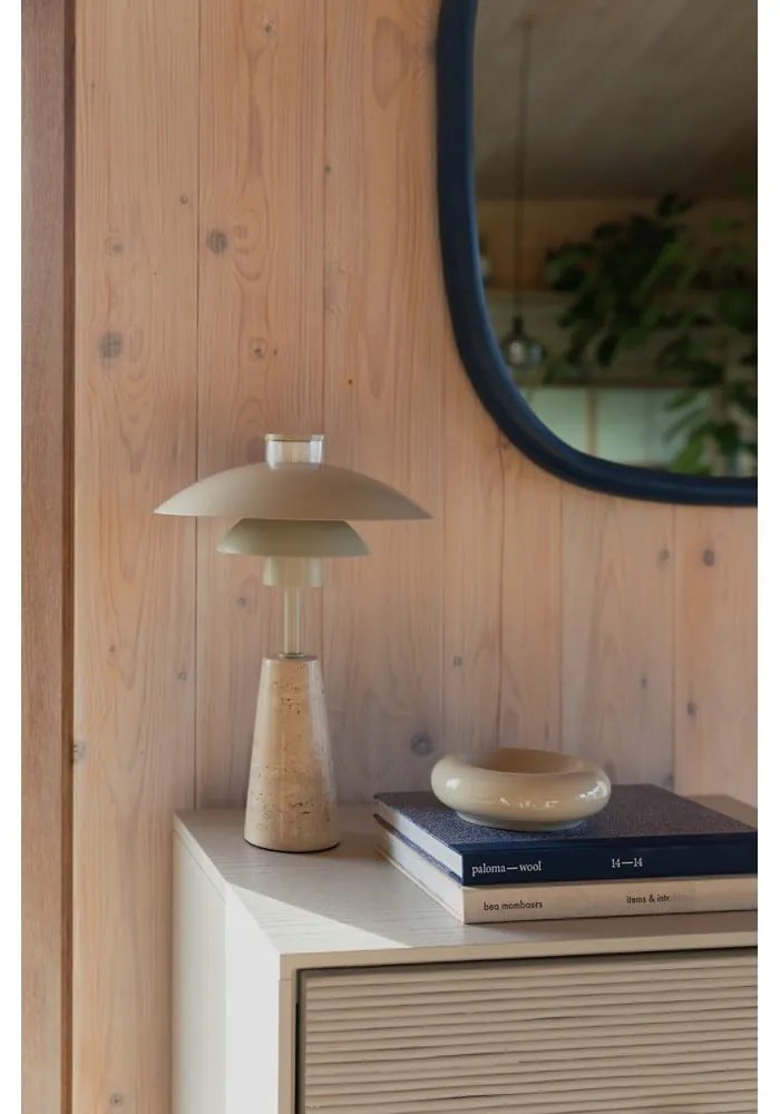 Béžová LED stmievateľná stolová lampa (výška 37 cm) Cole – Zuiver