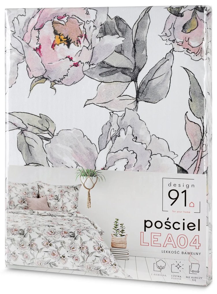 POSTEĽNÉ OBLIEČKY D91 LEA04 160X200 CM, 2 KS 70X80 CM VZOROVANÉ