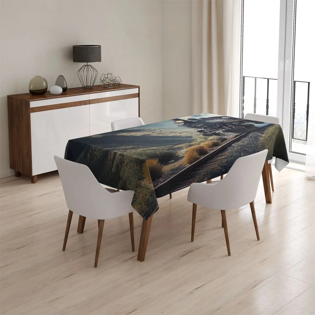 Sablio Obrus Parná lokomotíva v horách - 90x90 cm