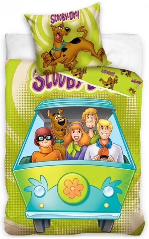 Carbotex · Bavlnené posteľné návliečky Scooby-Doo - motiv "na cestách" - 70 x 80 cm + 140 x 200 cm - Certifikát Oeko Tex Standard 100