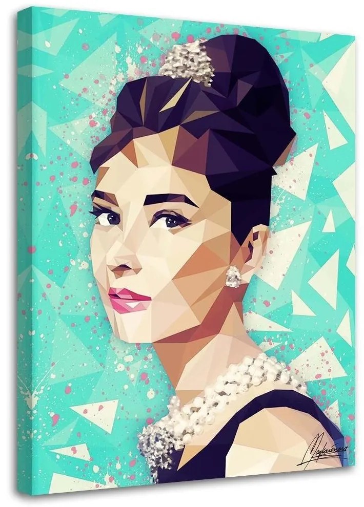 Gario Obraz na plátne Audrey Hepburn s drdolom - Cantu Rozmery: 40 x 60 cm