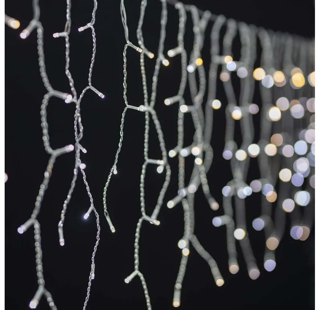 Nedis WIFILXC04W250 - LED Vianočný záves 240xLED/11 funkcií 8m IP65 Wi-Fi Tuya