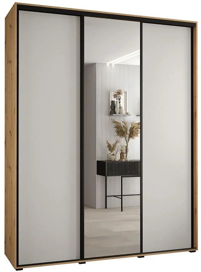 Skriňa 45 Canaris 3 190 artisan/biela/čierna