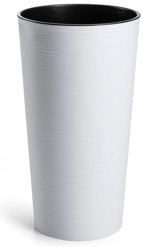 PLASTOVÝ KVETINÁČ URBANIKA RIFLO 25,5X46,5 CM BIELA