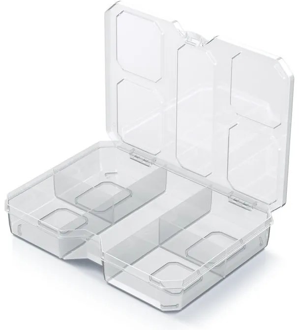 Triediaci organizér, úložný box na drobnosti, 5 priehradiek SQR box, 19 x 15 x 3,5