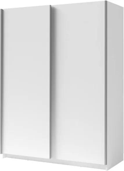 Sconto Šatníková skriňa SPLIT biela, šírka 150 cm