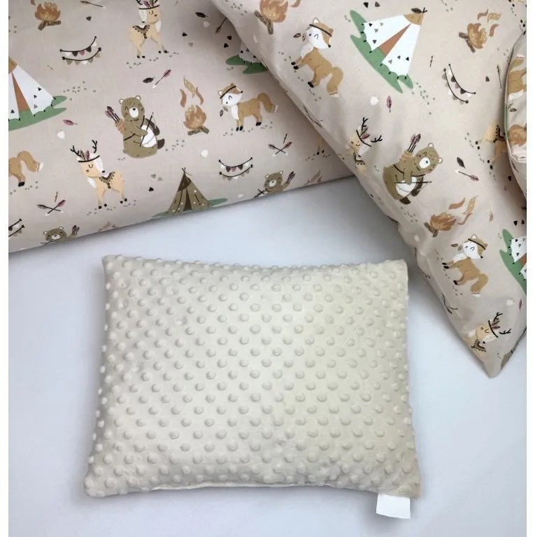 INTERMEDIC SK Set Intermedic do kočíka Indiáni/minky krémová 100x75/40x30 cm