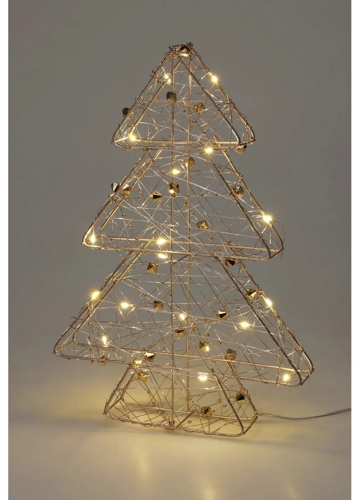 Vianočný LED stromček Goldwire zlatá, 21 x 30 cm