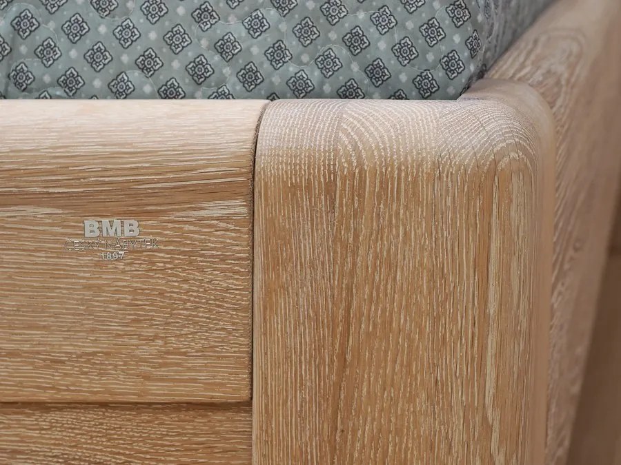 BMB ADRIANA LUX - masívna dubová posteľ 200 x 200 cm, dub masív