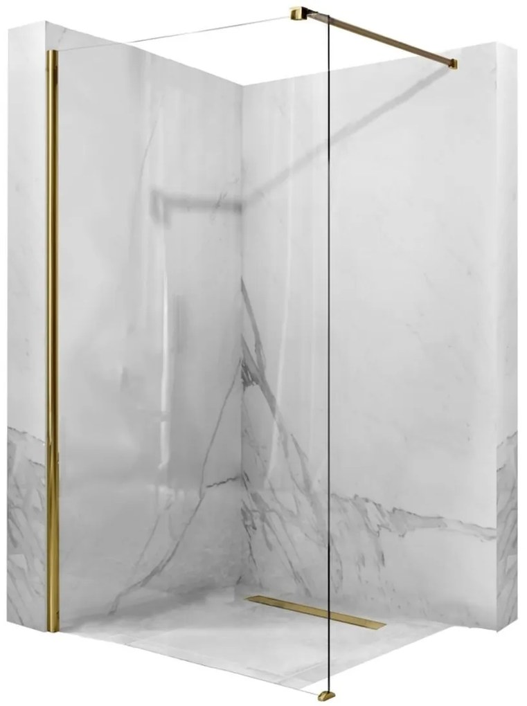 Rea Aero stena sprchovacieho kúta 120 cm zlatá lesklý/sklo priehľadné REA-K8443