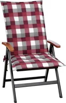 Záhradný podsedák Karo 50x118 cm, vínový/sivý%