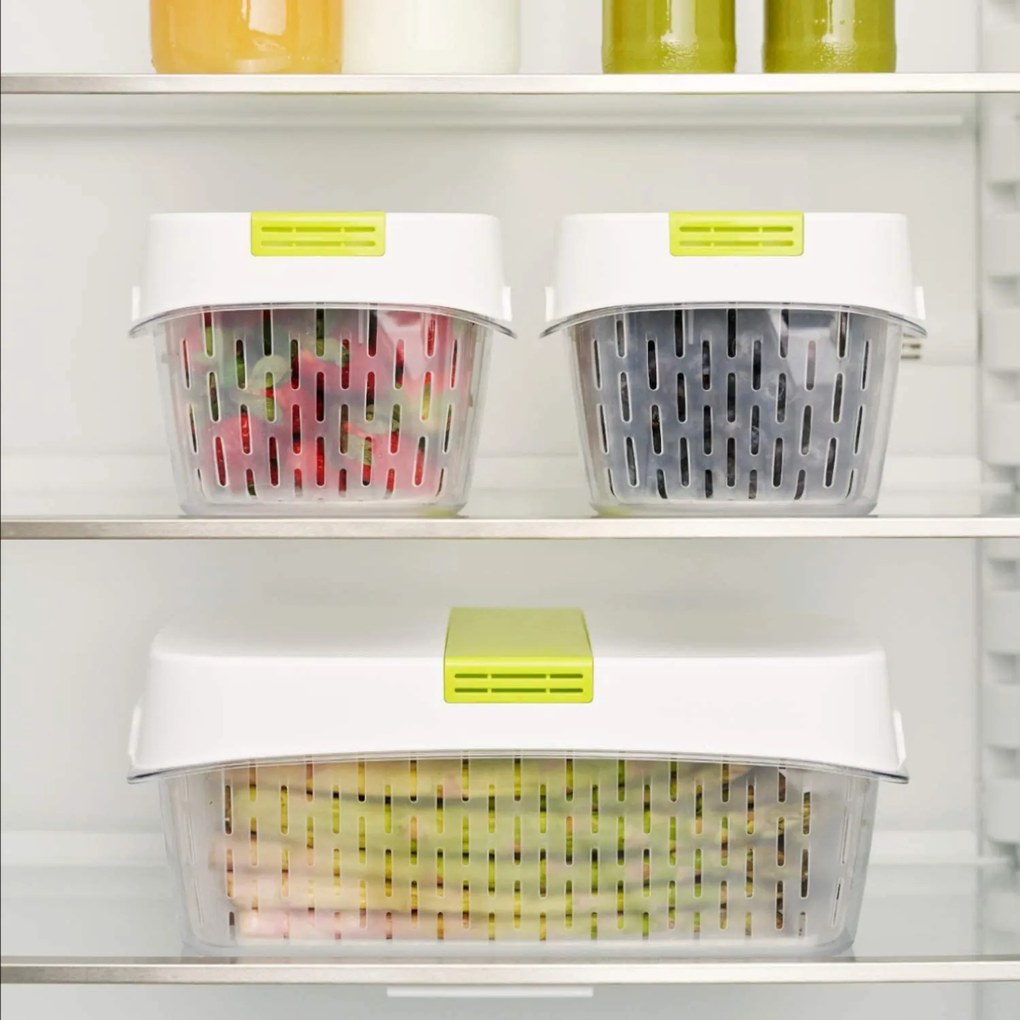 Rotho Špeciálny box na ovocie a zeleninu, s ventiláciou a filtrom, do chladničky, Fridge Fresh, 1,6 l, modrý