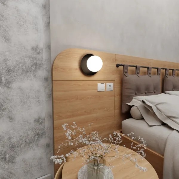 Nástenné svietidlo MINERVA 1xE14/10W/230V čierna