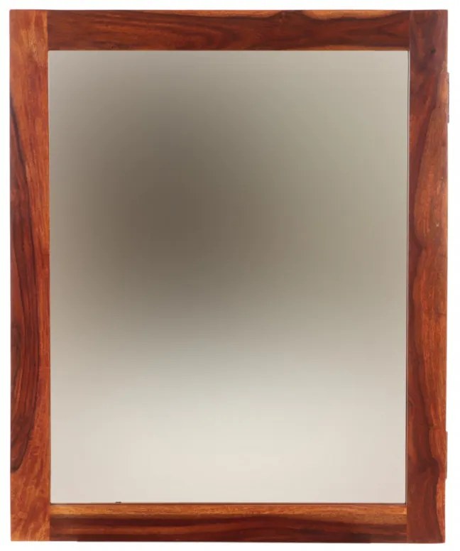 Skrinka so zrkadlom do kúpeľne 65x80x15 indický masív palisander Orech