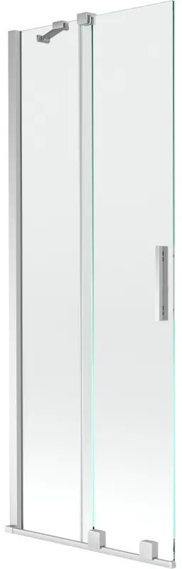 Mexen Velar, 2-krídlová posuvná vaňová zástena 75 x 150 cm, 8mm číre sklo, chrómový profil, 896-075-000-01-01