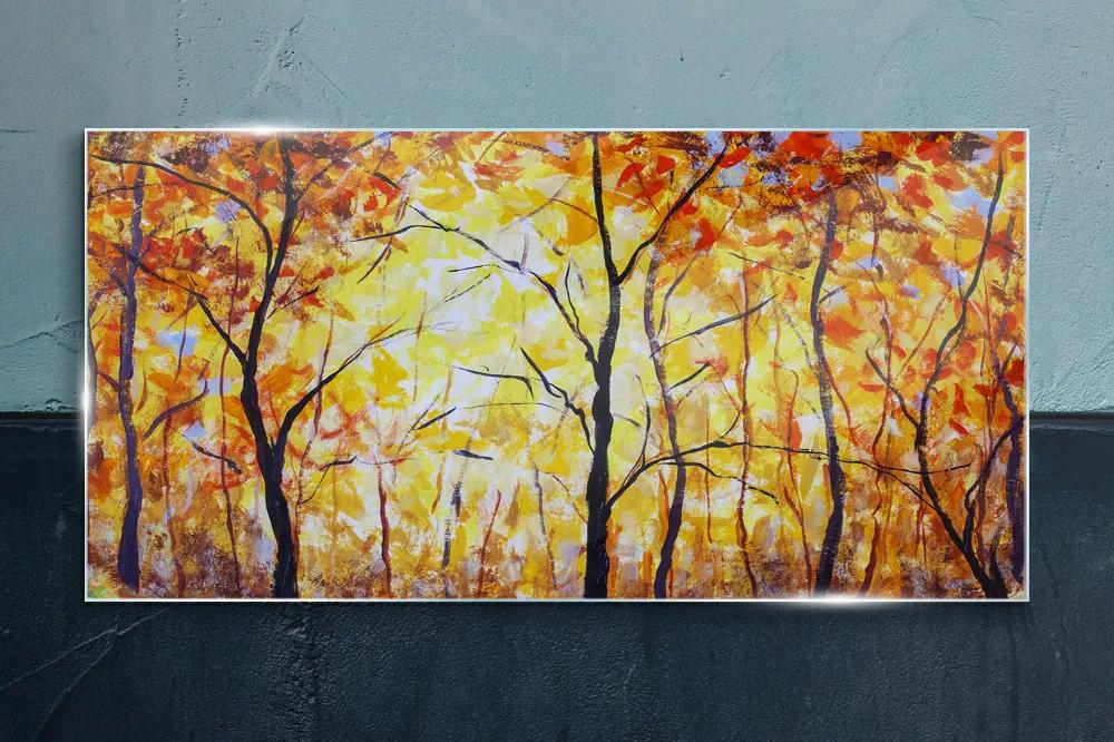 Skleneny obraz Jesenné les