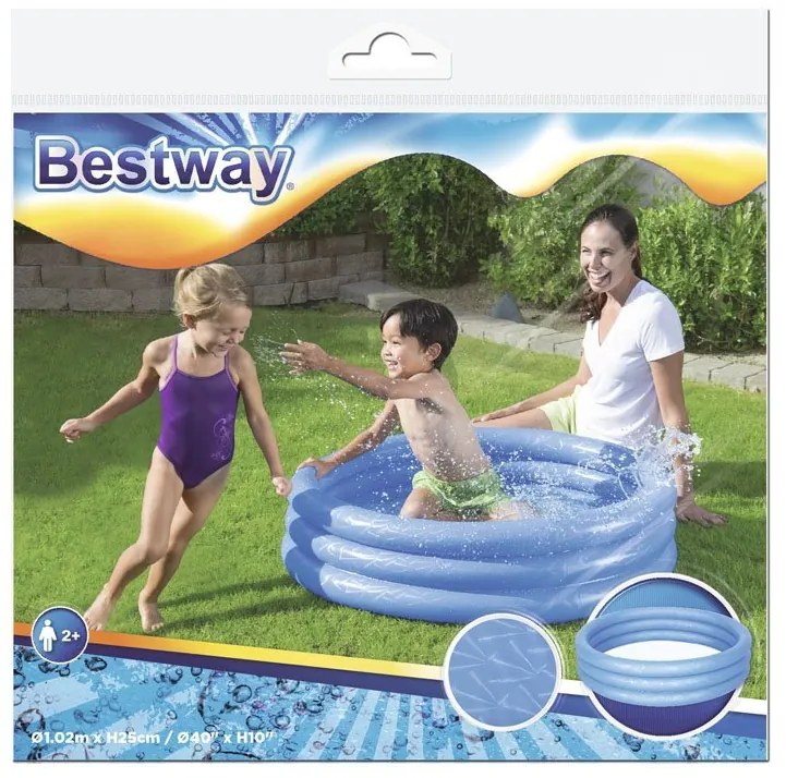 Bestway Detský nafukovací bazén jednofarebný 102cm x 25cm 51024