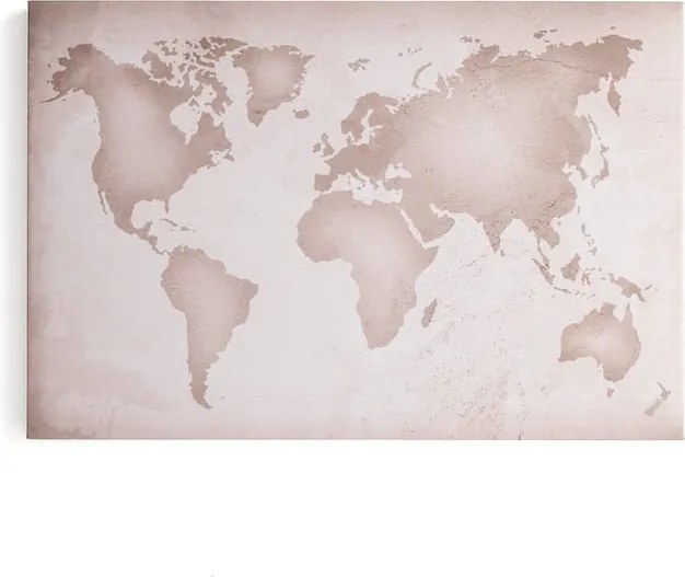 Akustický panel IMAGE, mapa sveta, 1200x800 mm, béžová