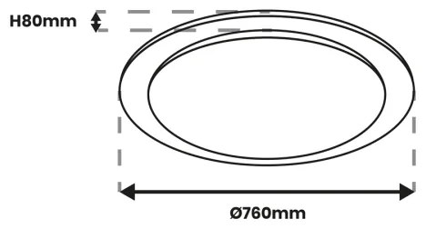LED Stmievateľné stropné svietidlo ONTARIO LED/80W/230V 3000-6000K + DO