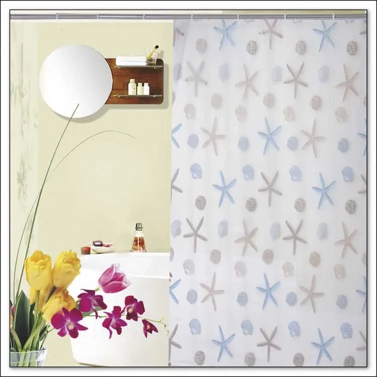 Aqualine Aqualine, Sprchový záves 180x200cm, vinyl, hviezdica, ZV016