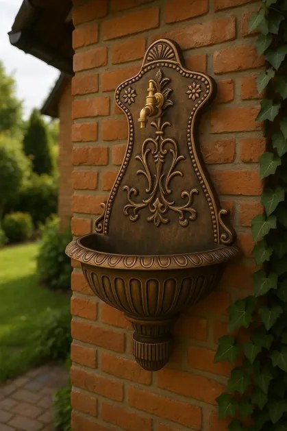 Záhradné umývadlo Gardens LT-H14299, medené - hliník (370 x 185 x 665 mm)