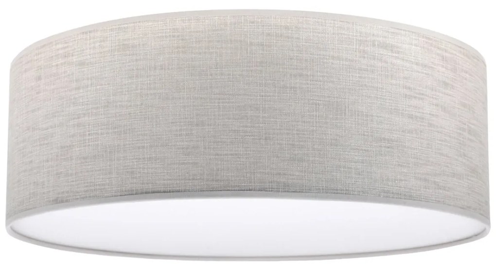 Stropné svietidlo Stone, 1x svetlobéžové textilné tienidlo/biele PVC tienidlo, (biele plexisklo), (fi 40cm)