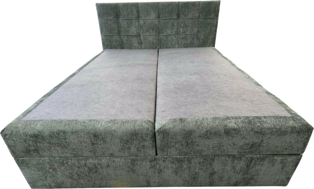 Čalúnená posteľ boxspring DIRELIS VIBE 180x200 cm tmavozelená Matrac: Matrac Bonell pružinový
