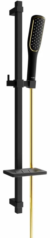 Mexen sprchový set DQ49, čierna/zlatá, 785494581-57