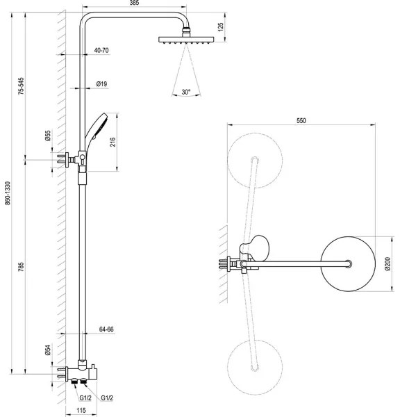 Ravak X07P232 - Sprchová súprava v lesklom chróme