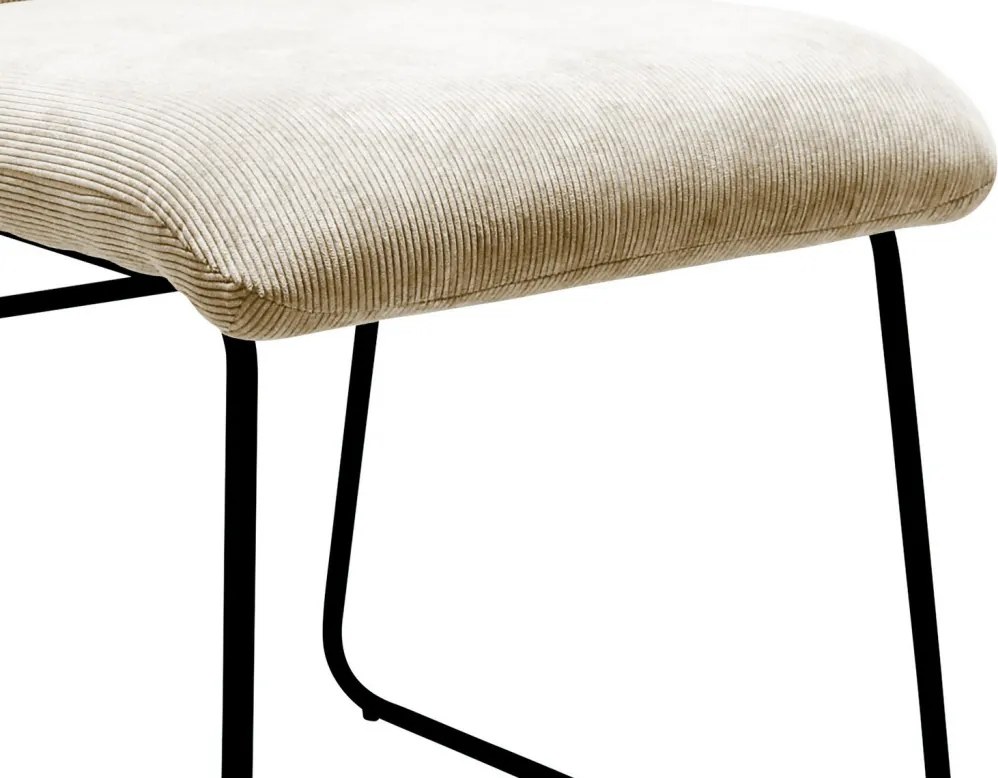 Jedálenská stolička Sephia, svetlobéžová štruktúrovaná látka