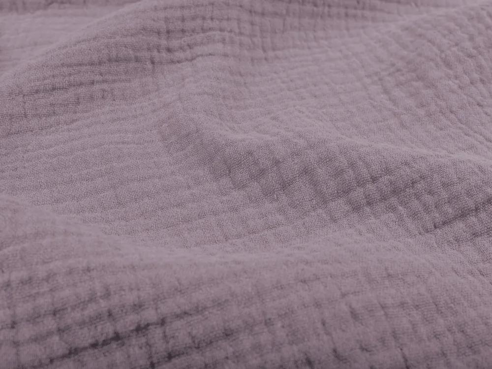 Biante Mušelínové posteľné obliečky Nature MSN-013 Pastelovo fialové Predĺžené 140x220 a 70x90 cm