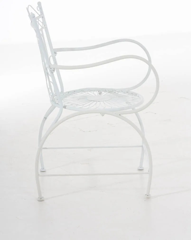 Kovová stolička Sheela s područkami - Biela