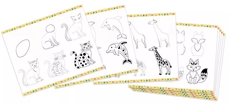 Kreslenie krok za krokom - 20 modelov zvierat