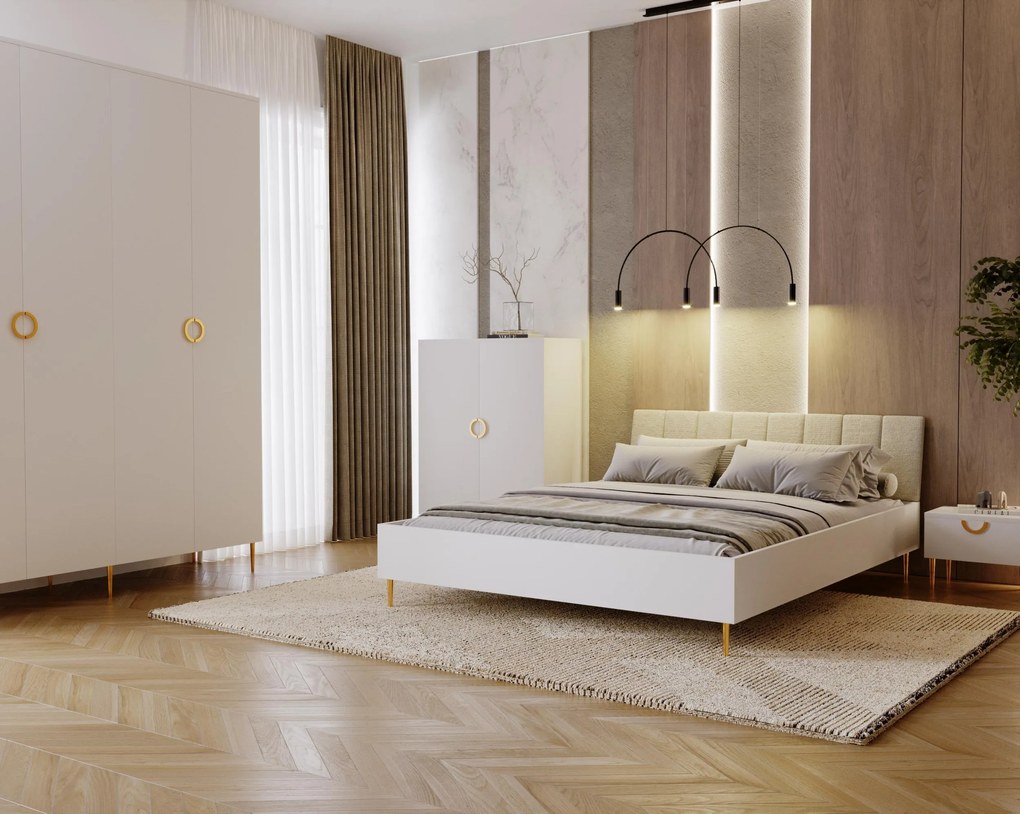 Manželská posteľ 160x200 cm Bellic B5 (kašmír) (s roštom). Akcia -7%. Vlastná spoľahlivá doprava až k Vám domov. 1123702