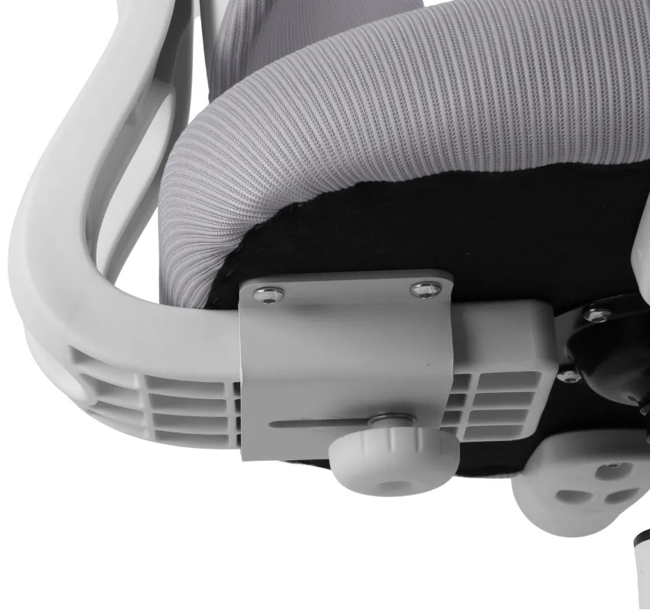 Detská rastúca stolička Neoseat MIKY — látka, sivá